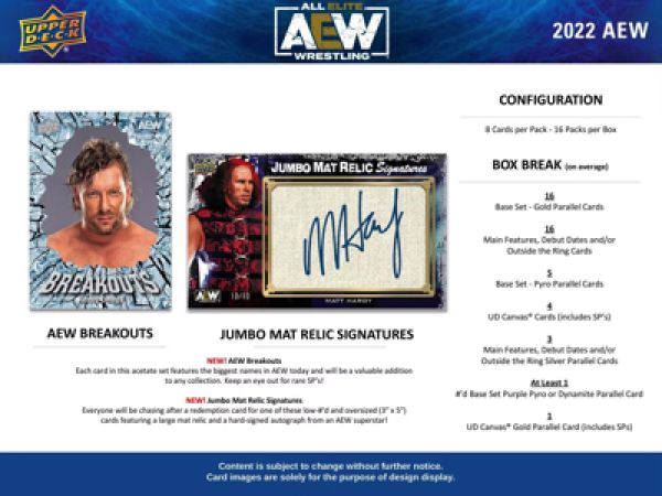 Wrestling 2022 Upper Deck All Elite Wrestling AEW Hobby