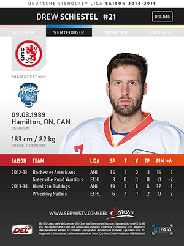 DEL 2014-15 CityPress - No 046 - Drew Schiestel