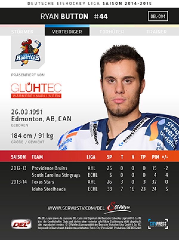 DEL 2014-15 CityPress - No 094 - Ryan Button