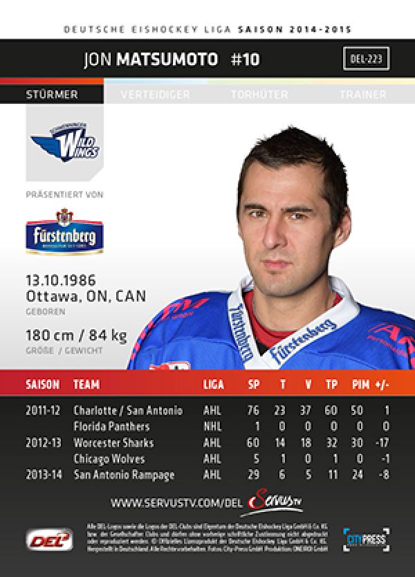 DEL 2014-15 CityPress - No 223 - Jon Matsumoto