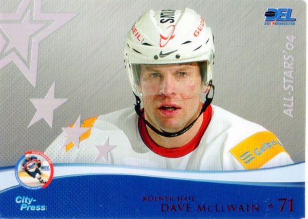 DEL 2004 / 05 CityPress DEL All-Stars - No AS17 - Dave McLlwain