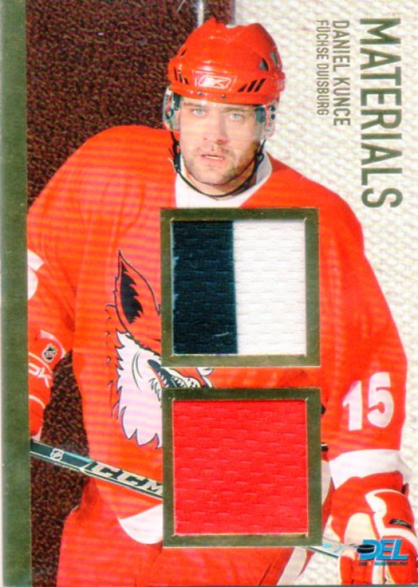 DEL 2008 / 09 CityPress Trikotkarte Materials Gold - No MA16 - Daniel Kunce