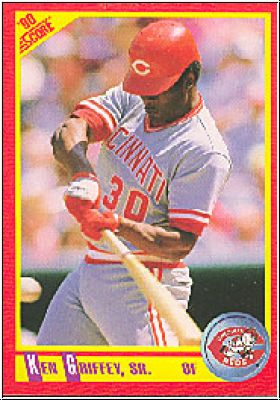 MLB 1990 Score - No 338 B - Ken Griffey sr.