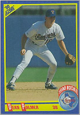 MLB 1990 Score - No 594 - Dean Palmer