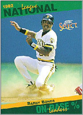 MLB 1993 Select Stat Leaders - No 52 of 90 - Barry Bonds