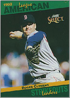MLB 1993 Select Stat Leaders - No 75 of 90 - Roger Clemens