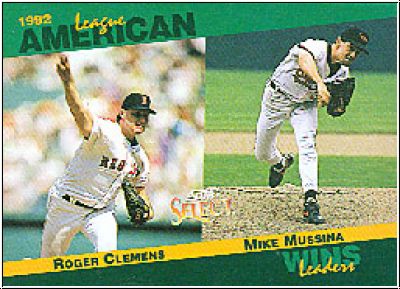 MLB 1993 Select Stat Leaders - No 87 of 90 - Roger Clemens / Mike Mussina