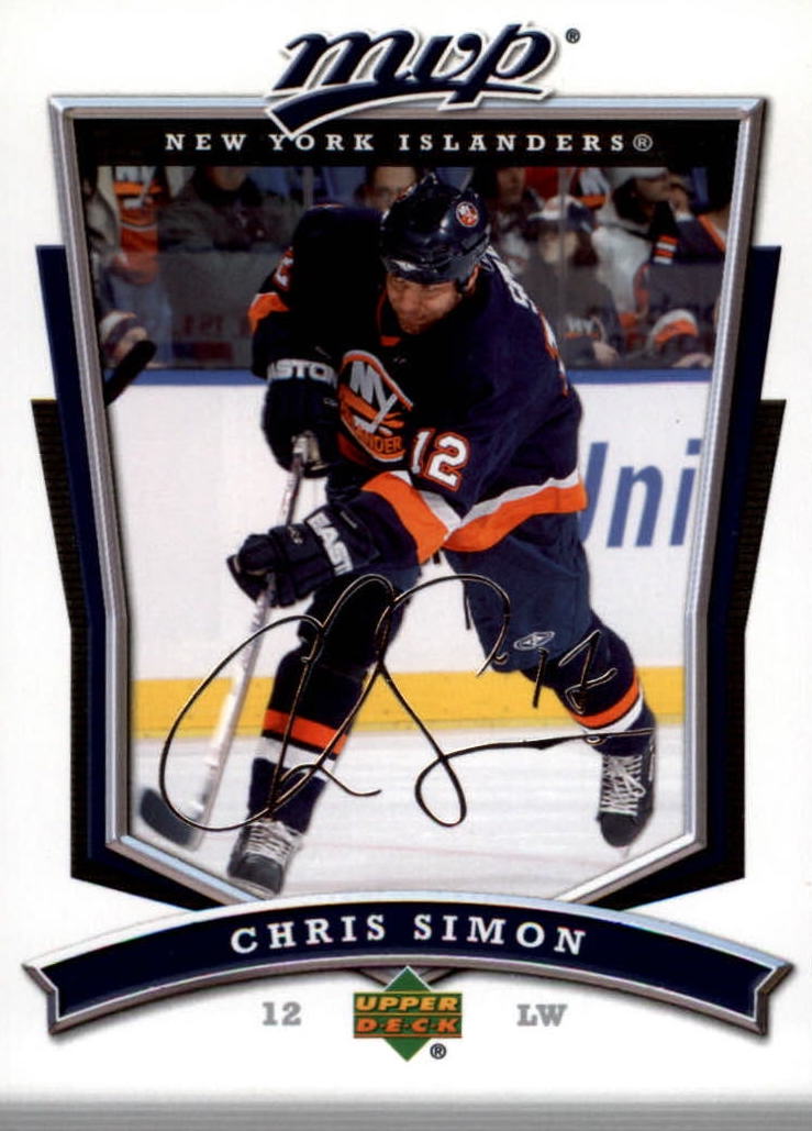NHL 2007-08 Upper Deck MVP - No 146 - Chris Simon