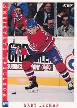 NHL 1993/94 Score Canadian - No 147 - Gary Leeman