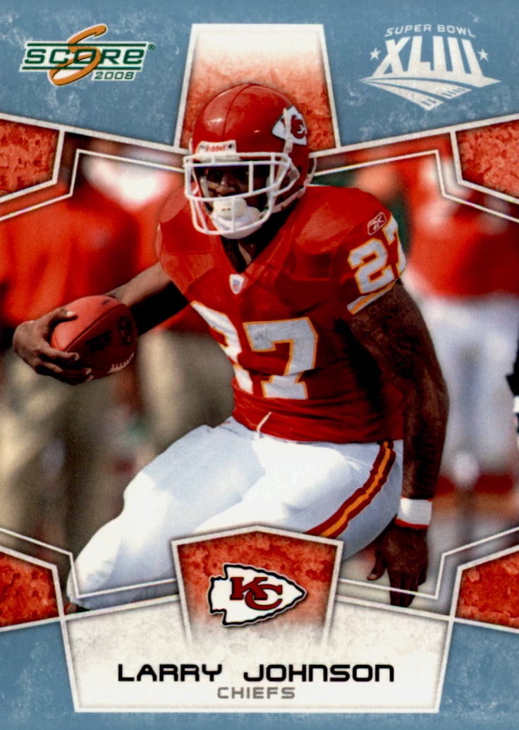 NFL 2008 Score Super Bowl XLIII Light Blue Glossy - No 151 - Larry Johnson