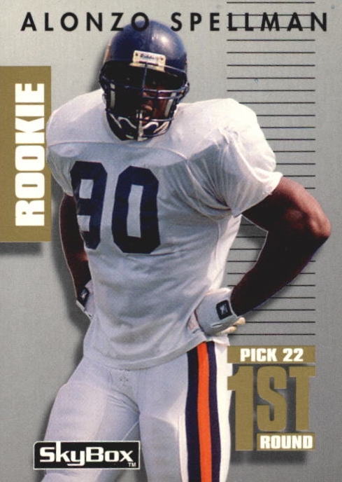 NFL 1992 SkyBox Prime Time - No 160 - Alonzo Spellman