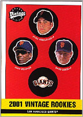 MLB 2001 Upper Deck Vintage - No 363 - Ryan Vogelsong / Juan Melo / Chad Zerbe