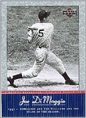 MLB 2001 Upper Deck Pinstripe Exclusives DiMaggio - No JD 20 - Joe DiMaggio