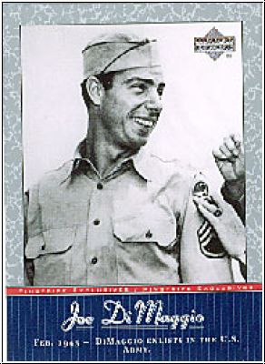 MLB 2001 Upper Deck Pinstripe Exclusives DiMaggio - No JD 28 - Joe DiMaggio
