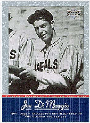 MLB 2001 Upper Deck Pinstripe Exclusives DiMaggio - No JD 4 - Joe DiMaggio