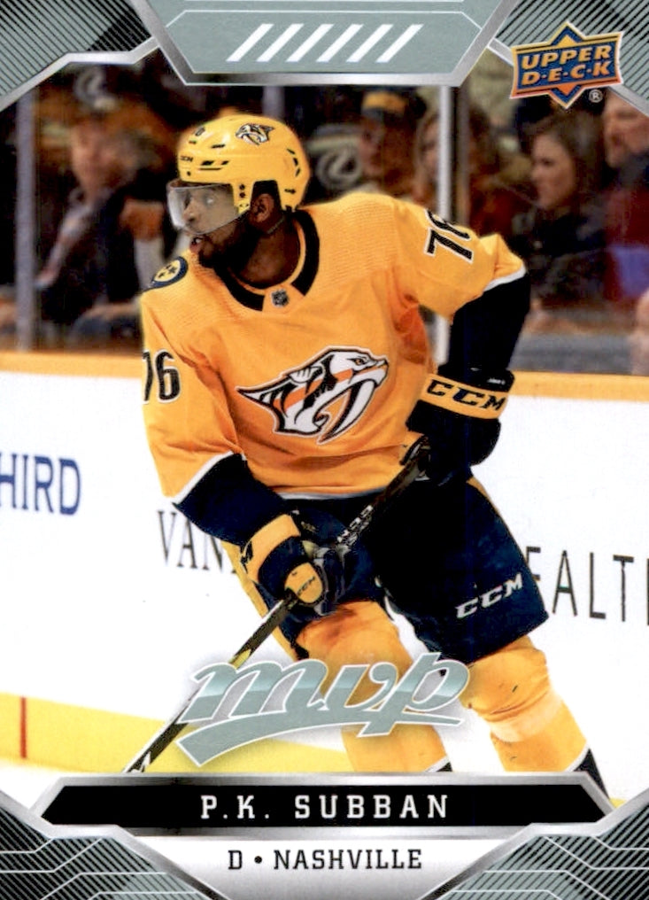 NHL 2019-20 Upper Deck MVP - No 165 - P.K. Subban