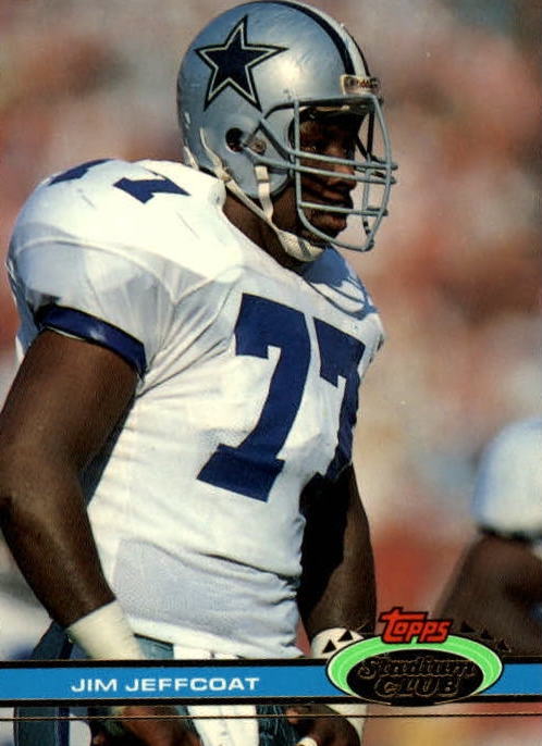 NFL 1991 Stadium Club - No 165 - Jeff Jeffcoat