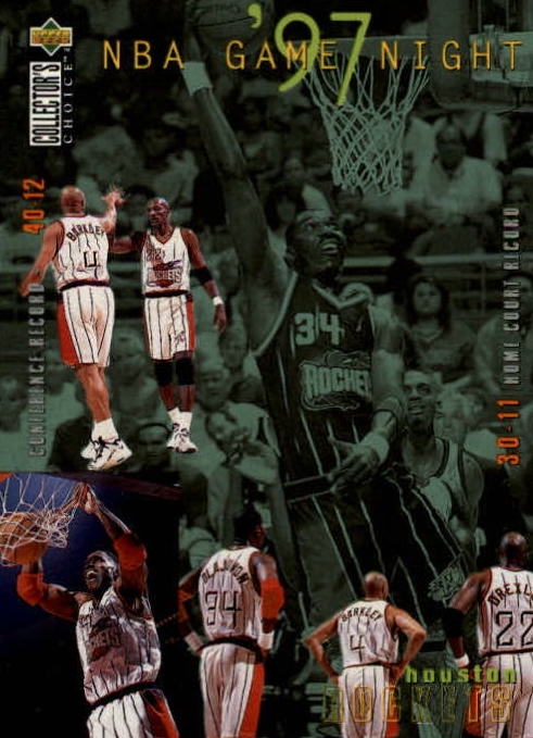 NBA 1997-98 Collector's Choice - No 165 - Hakeem Olajuwon / Clyde Drexler / Charles Barkley / Kevin Willis