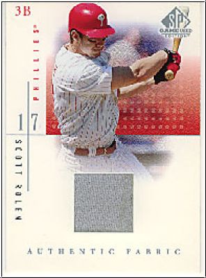 MLB 2001 SP Game Used Edition Authentic Fabric - No SR - Scott Rolen