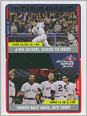 MLB 2005 Topps - No 349 - Alex Rodriguez / Ruben Sierra