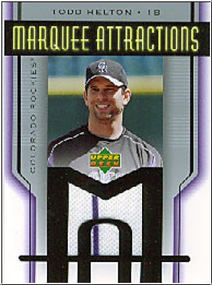 MLB 2005 Upper Deck Marquee Attractions Jersey - No MA-TH - Todd Helton