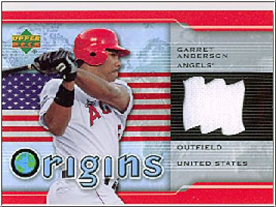 MLB 2005 Upper Deck Origins Jersey - No OR-GA - Garret Anderson