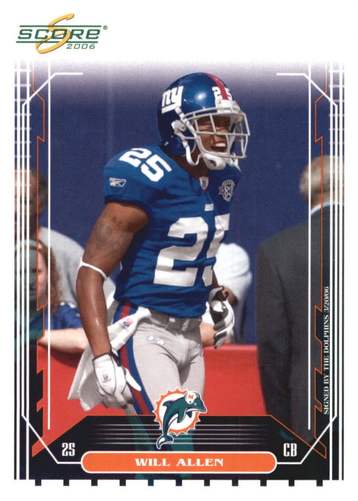 NFL 2006 Score Glossy - No 186 - Will Allen