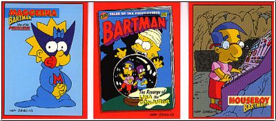 Simpsons 1994 SkyBox Bartman Cards - No B1 - B10 - kompletter Satz