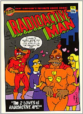 Simpsons 1993 SkyBox Radioactive Man - No R6