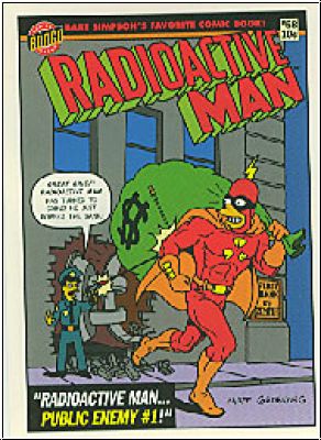 Simpsons 1993 SkyBox Radioactive Man - No R9