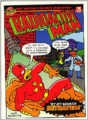 Simpsons 1993 SkyBox Radioactive Man - No R7