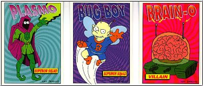 Simpsons 1994 SkyBox Radioactive Man - No R1 - R10 - kompletter Satz