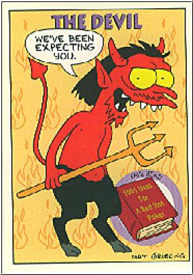 Simpsons 1994 SkyBox - No S 17 - The Devil