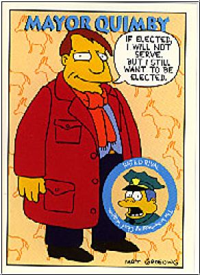 Simpsons 1994 SkyBox - No S 25 - Mayor Quimby