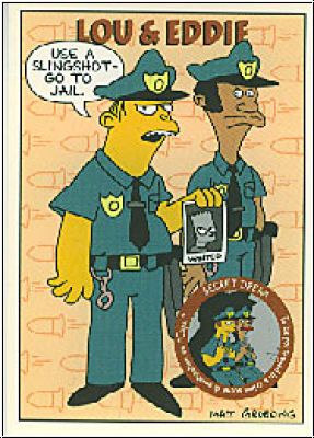 Simpsons 1994 SkyBox - No S 3 - Lou & Eddie