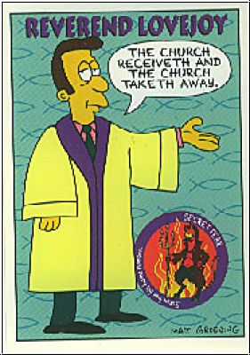 Simpsons 1994 SkyBox - No S 13 - Rev. Timothy Lovejoy