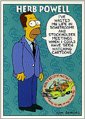 Simpsons 1994 SkyBox - No S 29 - Herb Powell