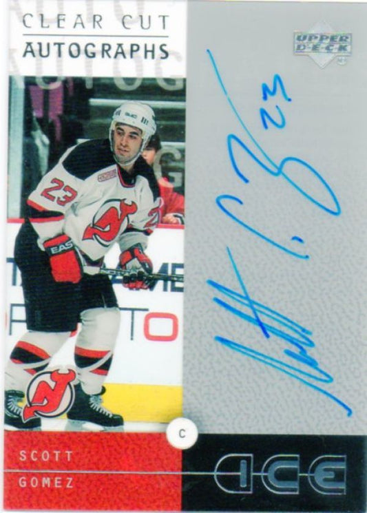 NHL 2000-01 Upper Deck Ice Clear Cut Autographs - No SG - Scott Gomez