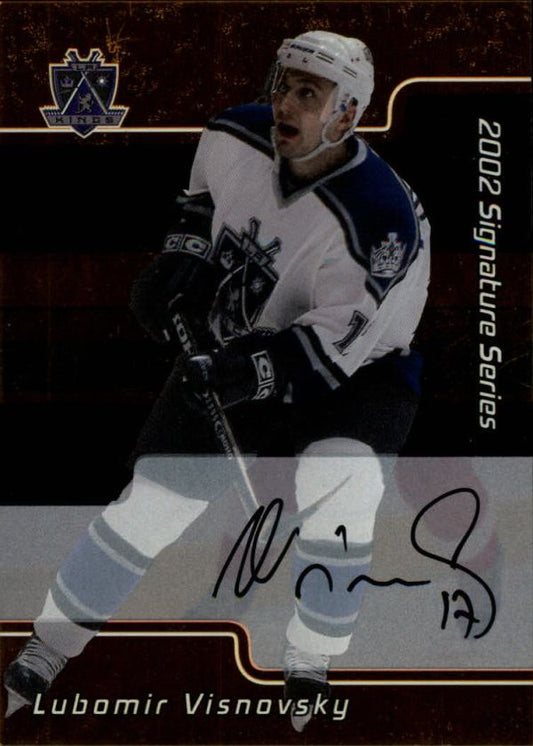 NHL 2001-02 BAP Signature Series Autographs Gold First Signature Card - No 107 - Lubomir Visnovsky