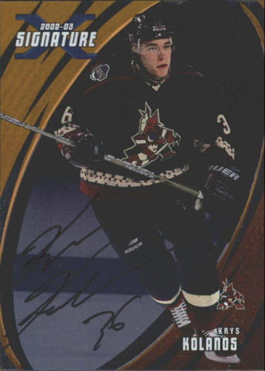 NHL 2002-03 BAP Signature Series Autographs Gold - No 097 - Krys Kolanos