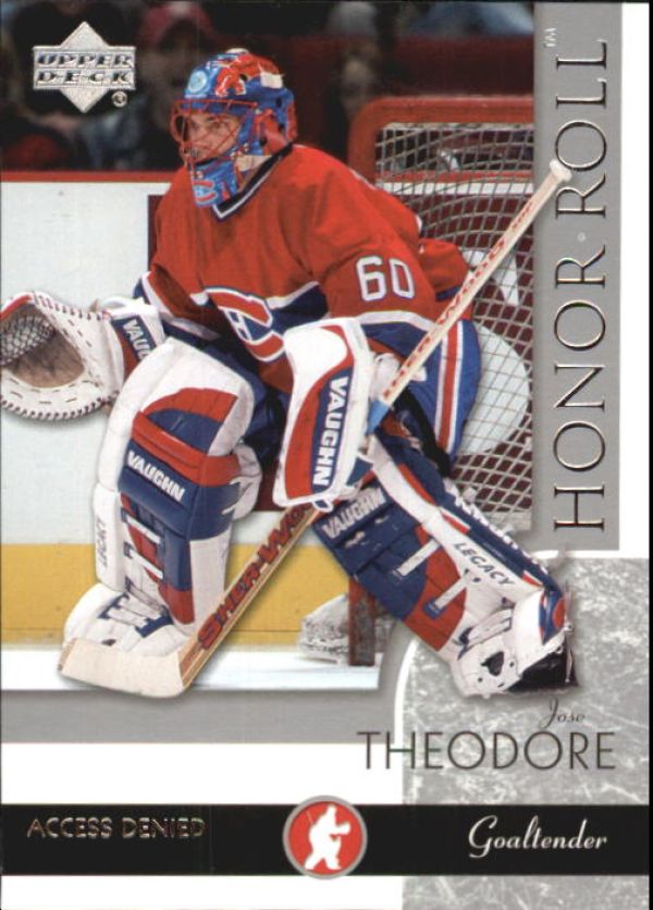 NHL 2002-03 Upper Deck Honor Roll - No. 38 - Jose Theodore
