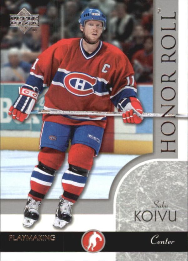 NHL 2002-03 Upper Deck Honor Roll - No. 39 - Saku Koivu