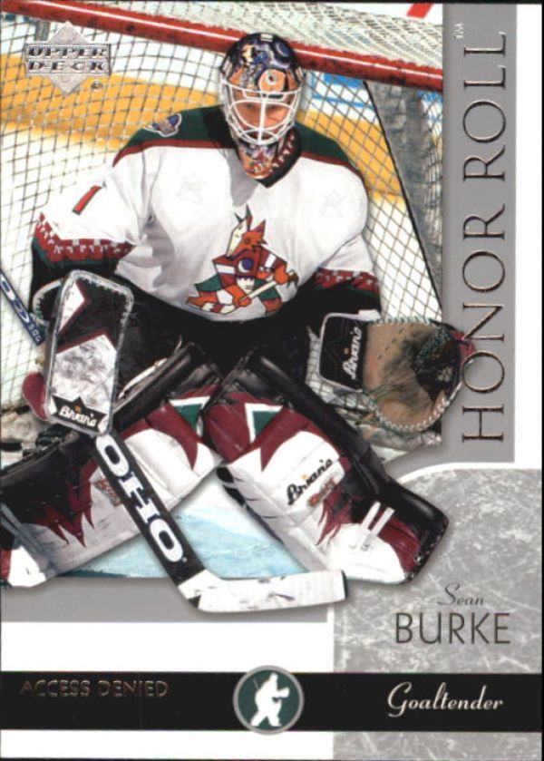 NHL 2002-03 Upper Deck Honor Roll - No. 55 - Sean Burke
