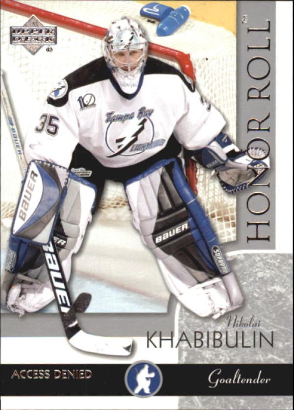 NHL 2002-03 Upper Deck Honor Roll - No. 63 - Nikolai Khabibulin