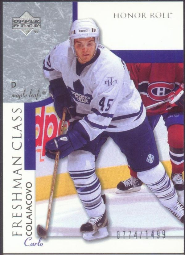 NHL 2002-03 Upper Deck Honor Roll - No. 128 - Carlo Colaiacovo
