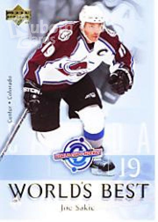 NHL 2004-05 Upper Deck World's Best - No WB1 - Joe Sakic