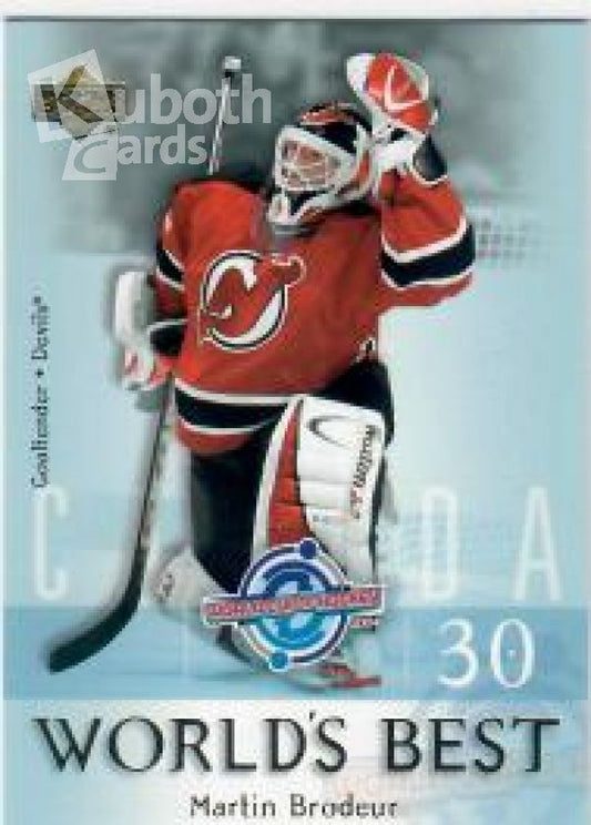 NHL 2004-05 Upper Deck World's Best - No WB4 - Martin Brodeur