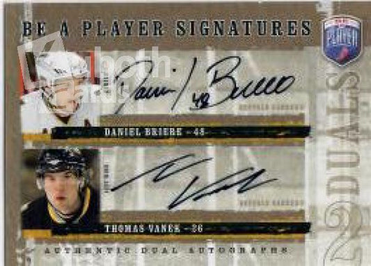 NHL 2006-07 Be A Player Signatures Duals - No D-BU - Daniel Briere / Thomas Vanek