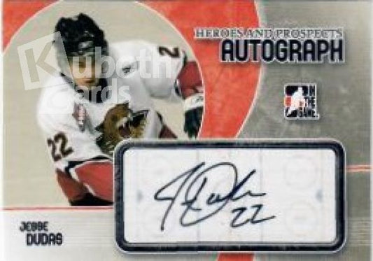 NHL 2007-08 ITG Heroes and Prospects Autographs - No A-JDU - Jesse Dudas