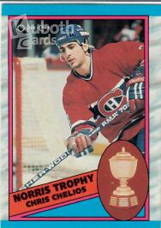 NHL 1989-90 O-Pee-Chee - No 323 - Chris Chelios